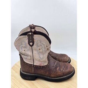 Justin Gypsy L9935 Womens Leather Stockman  Cowgirl Western Boots Sz 8B